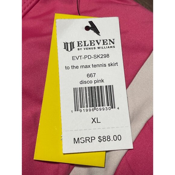 Eleven By Venus Williams To The Max Tennis Skort in Disco Pink Womens L - Picture 5 of 8